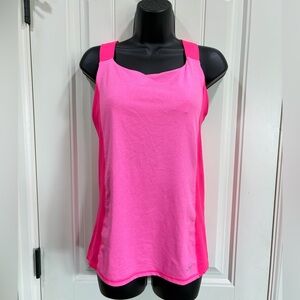 Bright Pink Champion athletic tank top with Cris’s cross back SIZE L